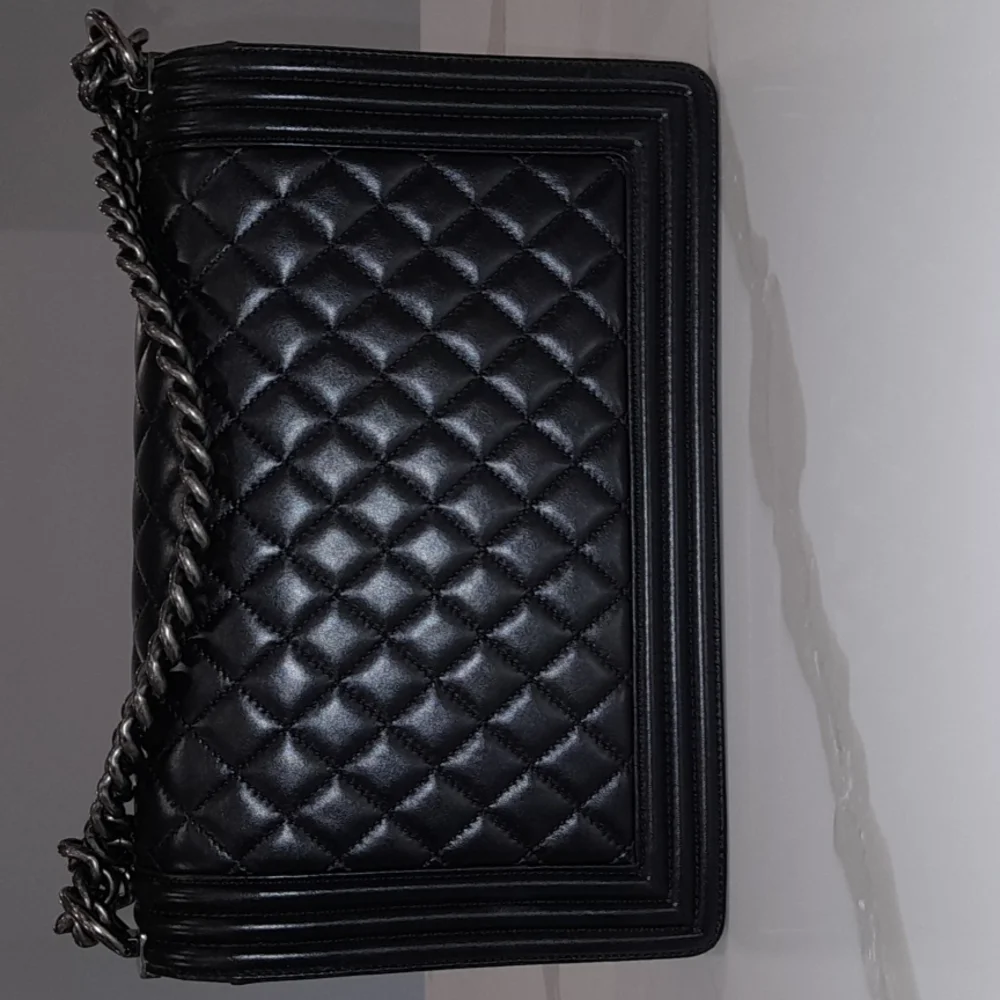 Authentic Chanel Boy Bag Crossbody in Black